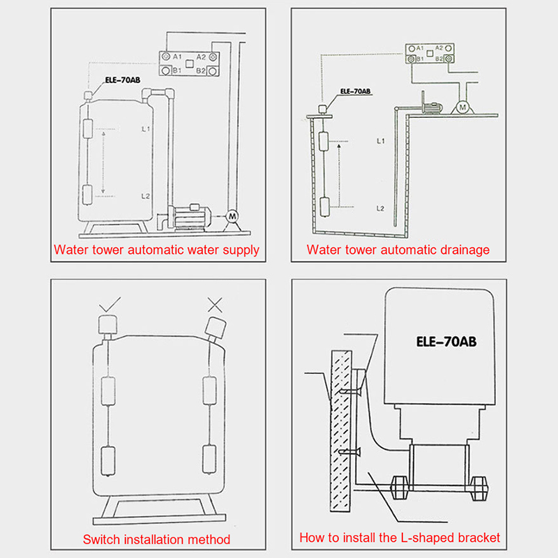 Fully Automatic Float Switch Liquid Level Water Level Controller Water ...