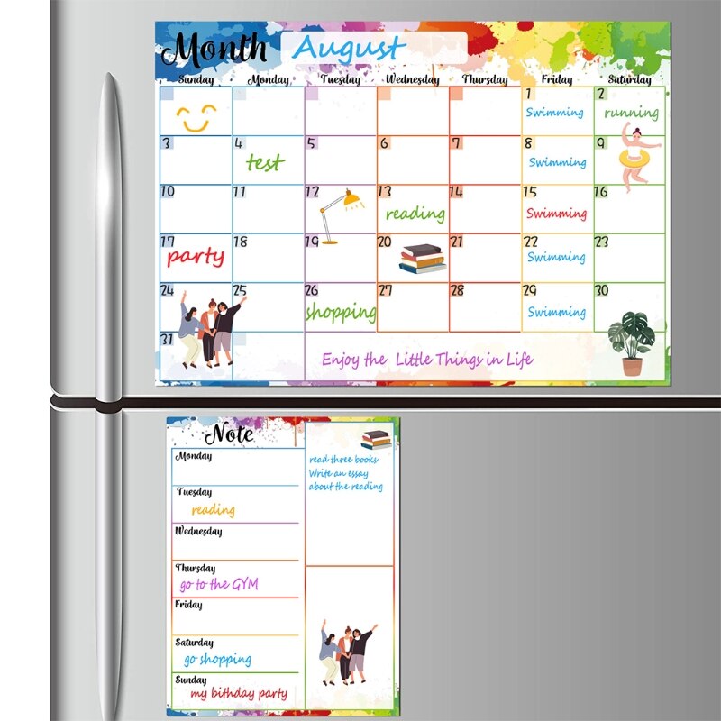 Soft tablet for refrigerator monthly/weekly board calendar schedule board for school office supplies