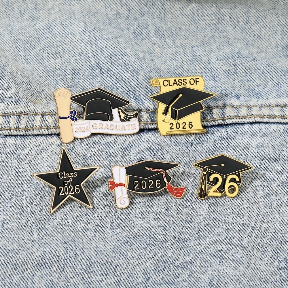 Badge Pins Class of 2026 Graduation Season Pins Alloy Metal Baking ...