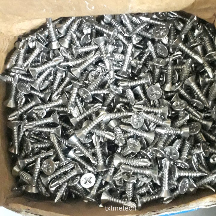 Vít tự khoan INOX 410 đầu bằng M4 (1kg)