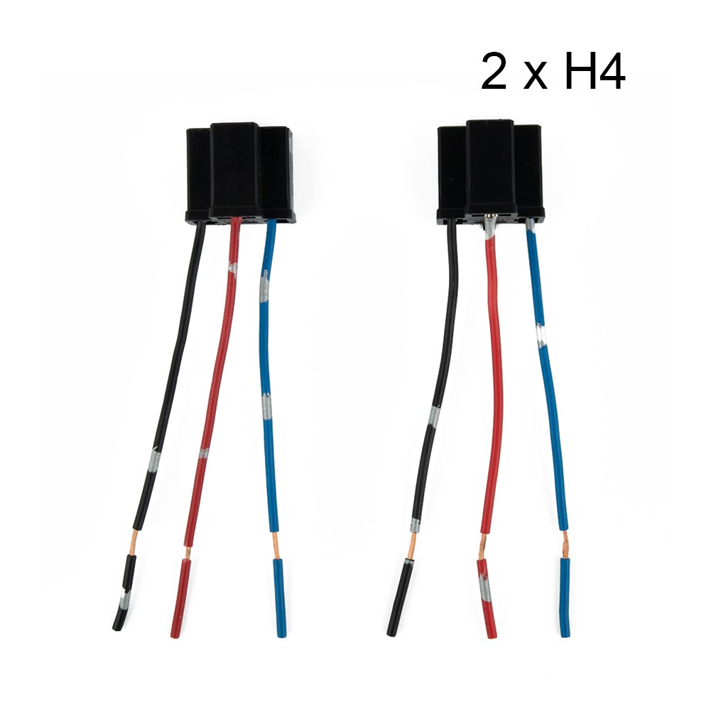 2x H4 Bulb Holder 3 Pin Headlight Connector Plug Replacement Repair H4 Bulb Wire Socket