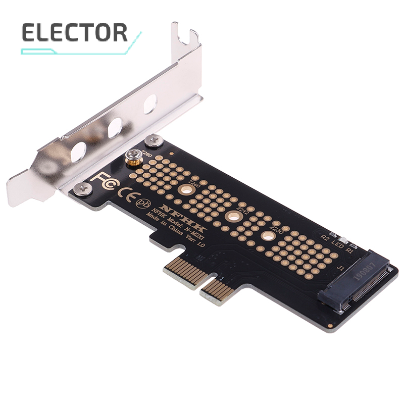 Elector thẻ chuyển đổi ssd nvme pcie m.2 ngff sang pcie x1 thẻ pcie x1 sang m.2 có giá đỡ