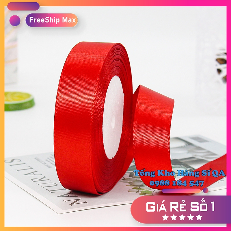 (Sỉ cuộn 22 mét) Ruy băng lụa satin bản rộng 2cm
