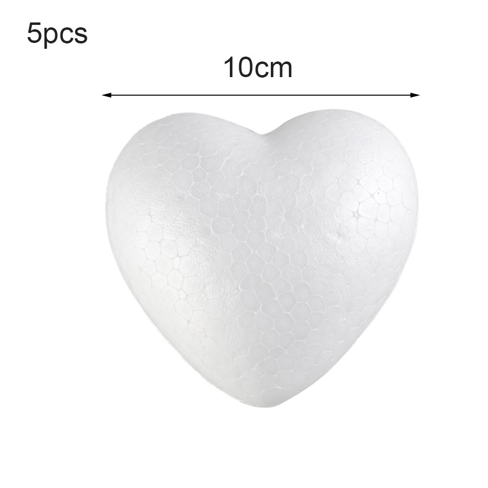 YESMILE 6/8.5/10/15cm Mới Trang trí tiệc cưới Ủng hộ trẻ em Quả bóng thủ công màu trắng xốp Khuôn xốp trái tim Trang trí tiệc
