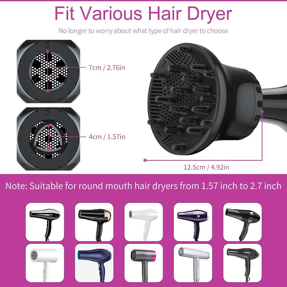 Professional Diffuser Hairdressing Blower Styling Curly Hair Dryer Diffuser Tool