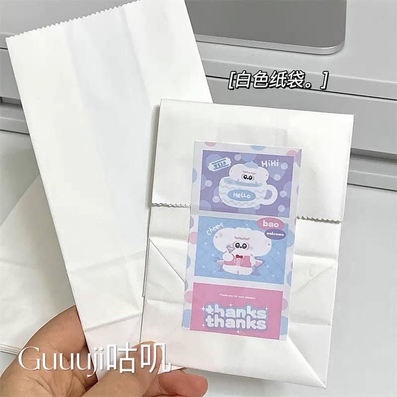 [TG21] Combo 10 túi giấy gói quà màu trắng (9*18cm)