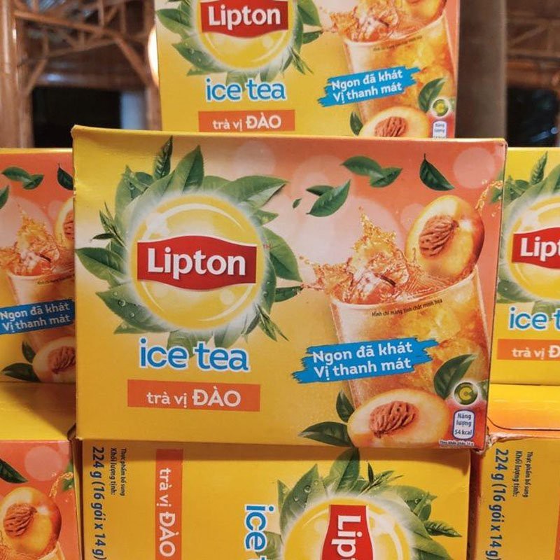 Trà Lipton Ice Tea vị đào hộp 224g ( 16 gói x 14g )