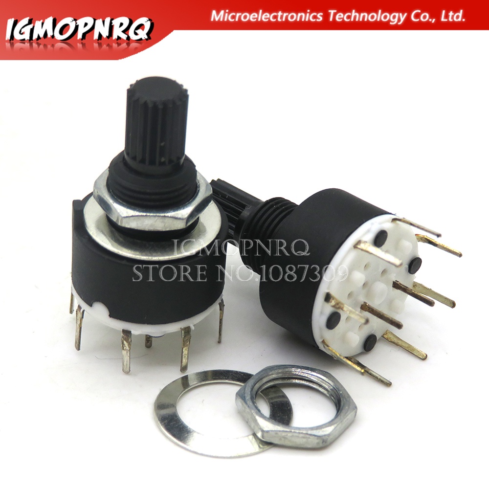 RS16 RS26 Selectable Band Rotary Channel Selector Switch Single Deck Rotary Switch Band Selector 1P12T 2P6T 3P4T 4P3T integrated circuit
