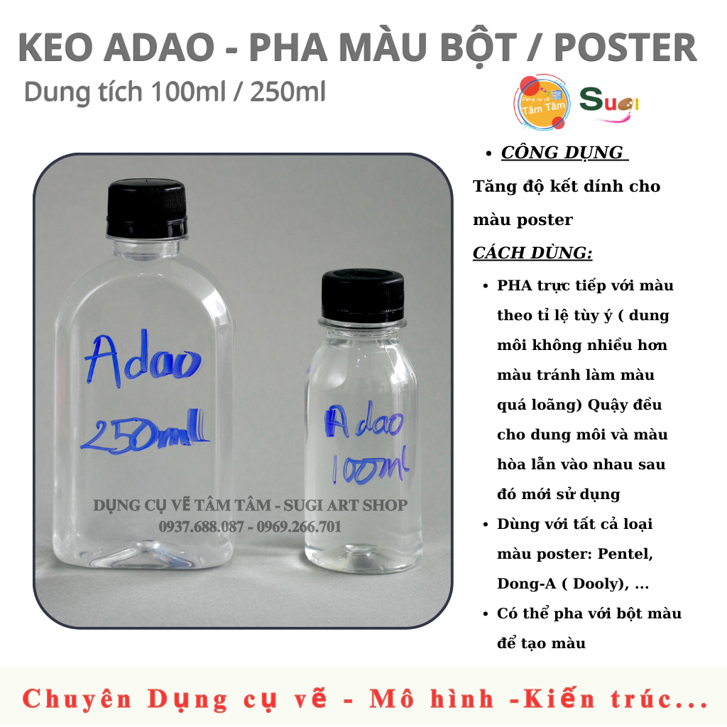 Keo Adao , Keo pha màu bột , màu Poster