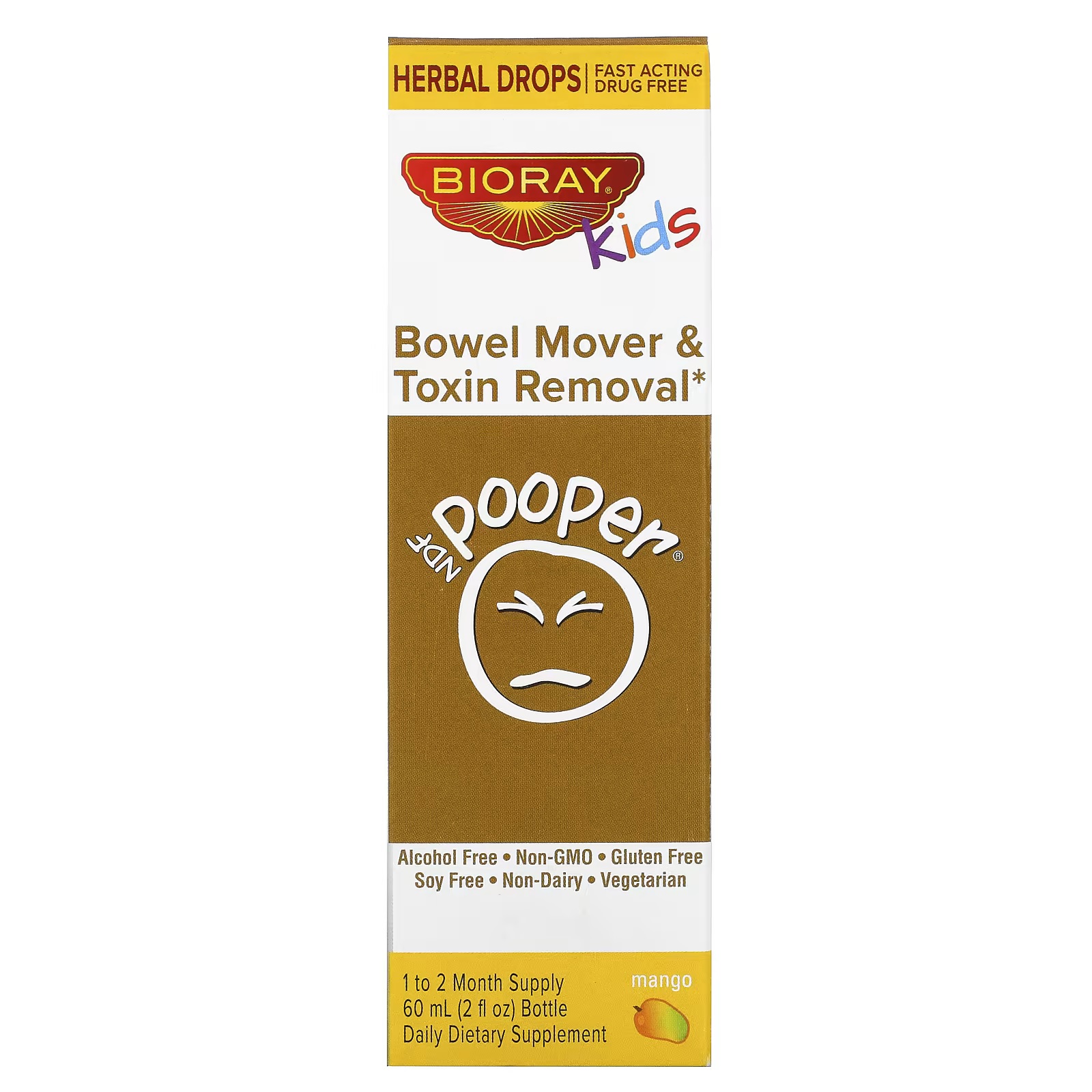 [PREORDER] BIORAY KIDS NDF POOPER BOWEL MOVER & TOXIN REMOVAL MANGO 60ML HELP CHILDREN INFANT