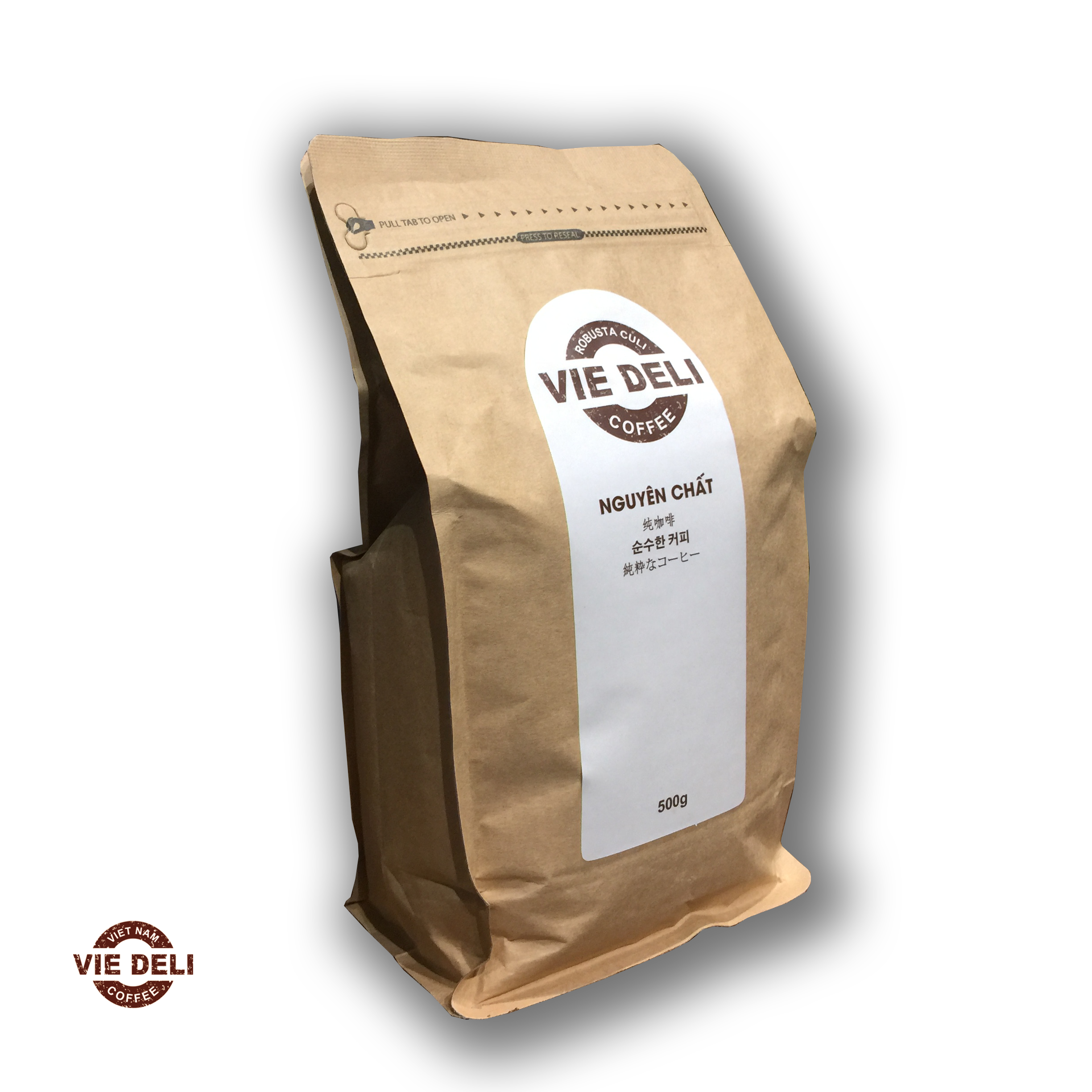 Cà phê hạt Robusta Culi Viedeli, túi 500g