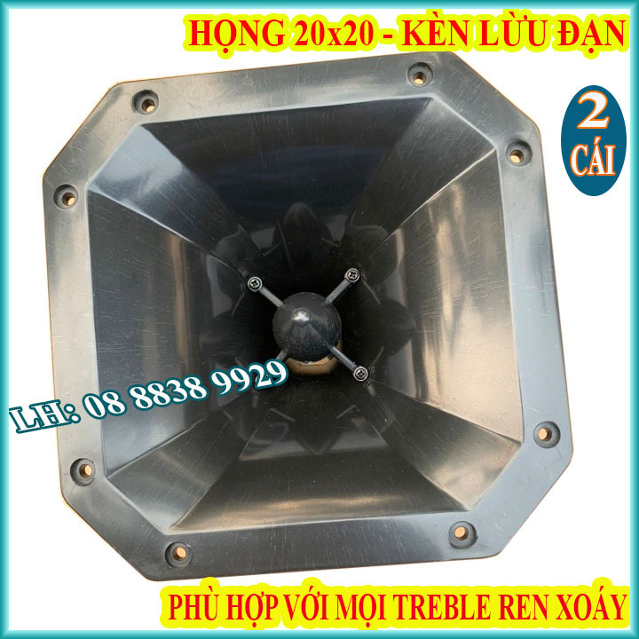 2 phếu loa treble 20x20 ren xoáy - họng các loại treble - giá 2 họng