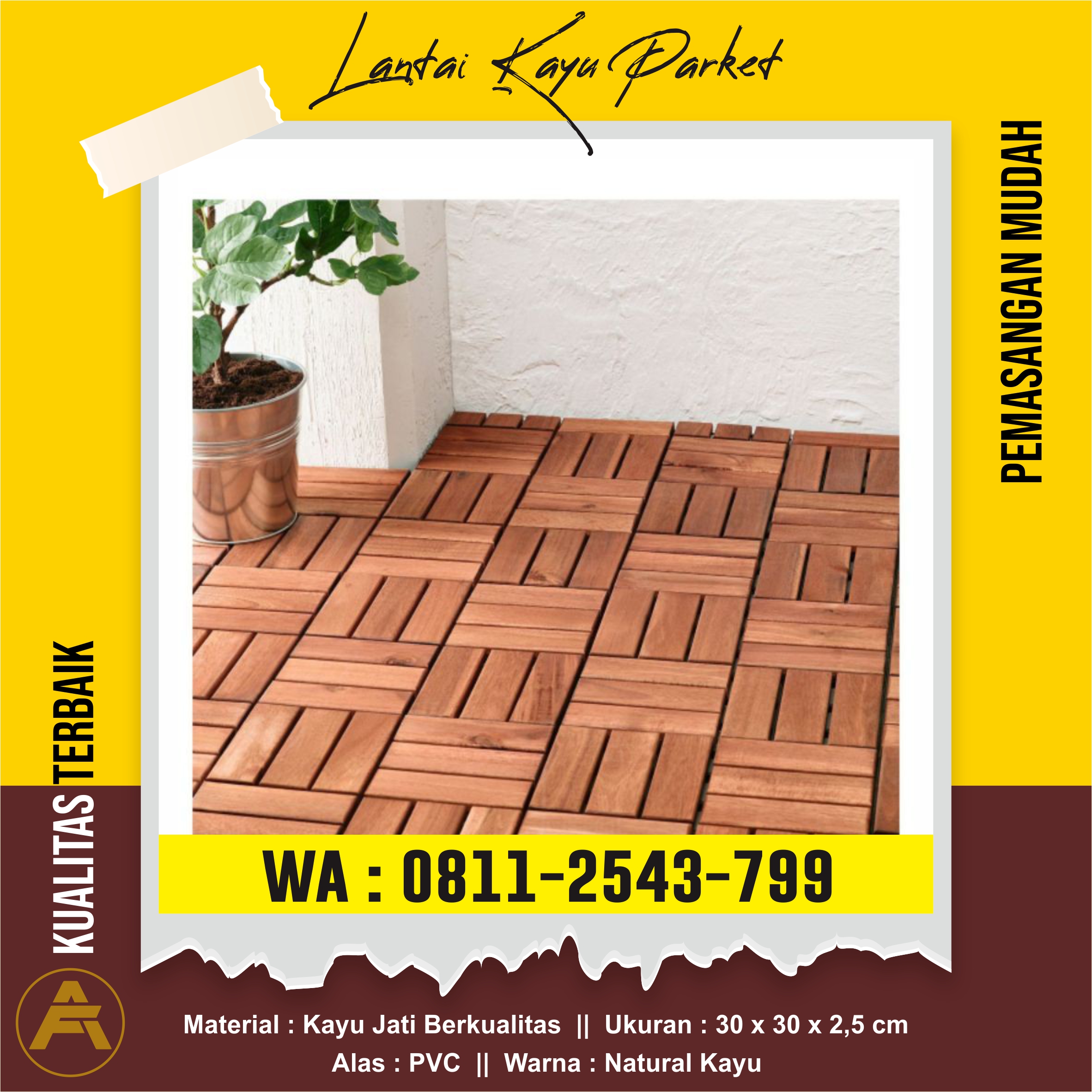 [10PCS] Parket Lantai Kayu, Parket Lantai Kayu Outdoor, Parket Lantai ...