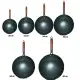 GJURD Anti-scalding Chinese Traditional Iron Wok Round Bottom Wooden Handle Iron Pot Kitchen Cookware Non-stick Frying Pan Restaurant. 