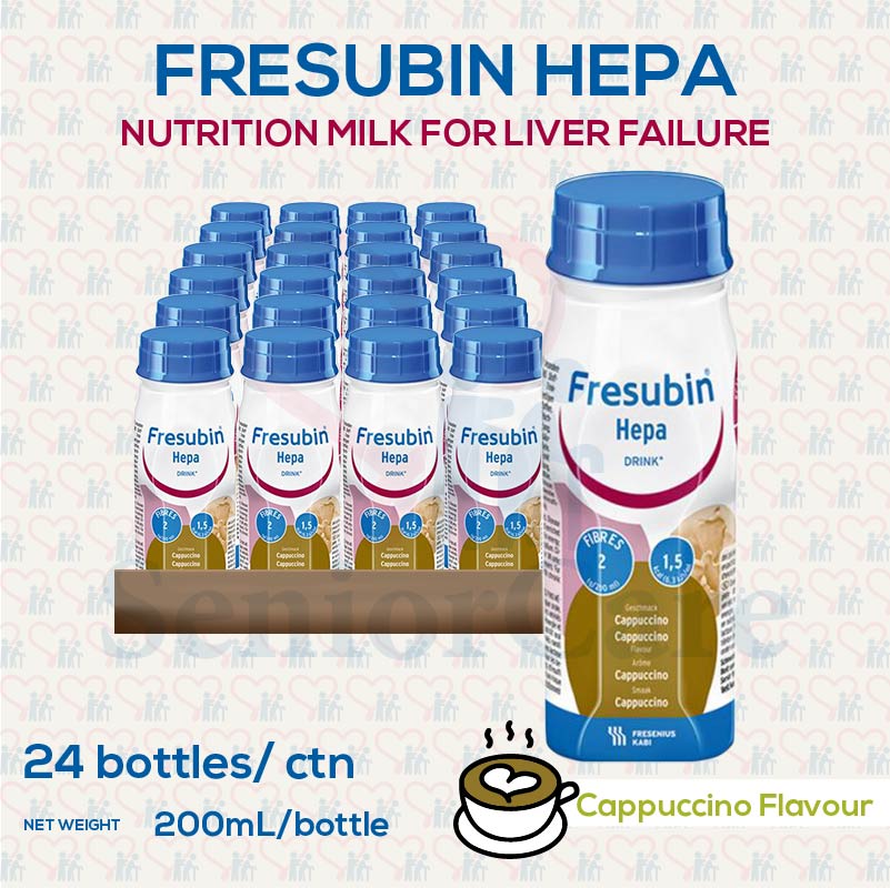 Carton Of 24 Fresubin Hepa 200ml Cappuccino Flavour Ready To Drink