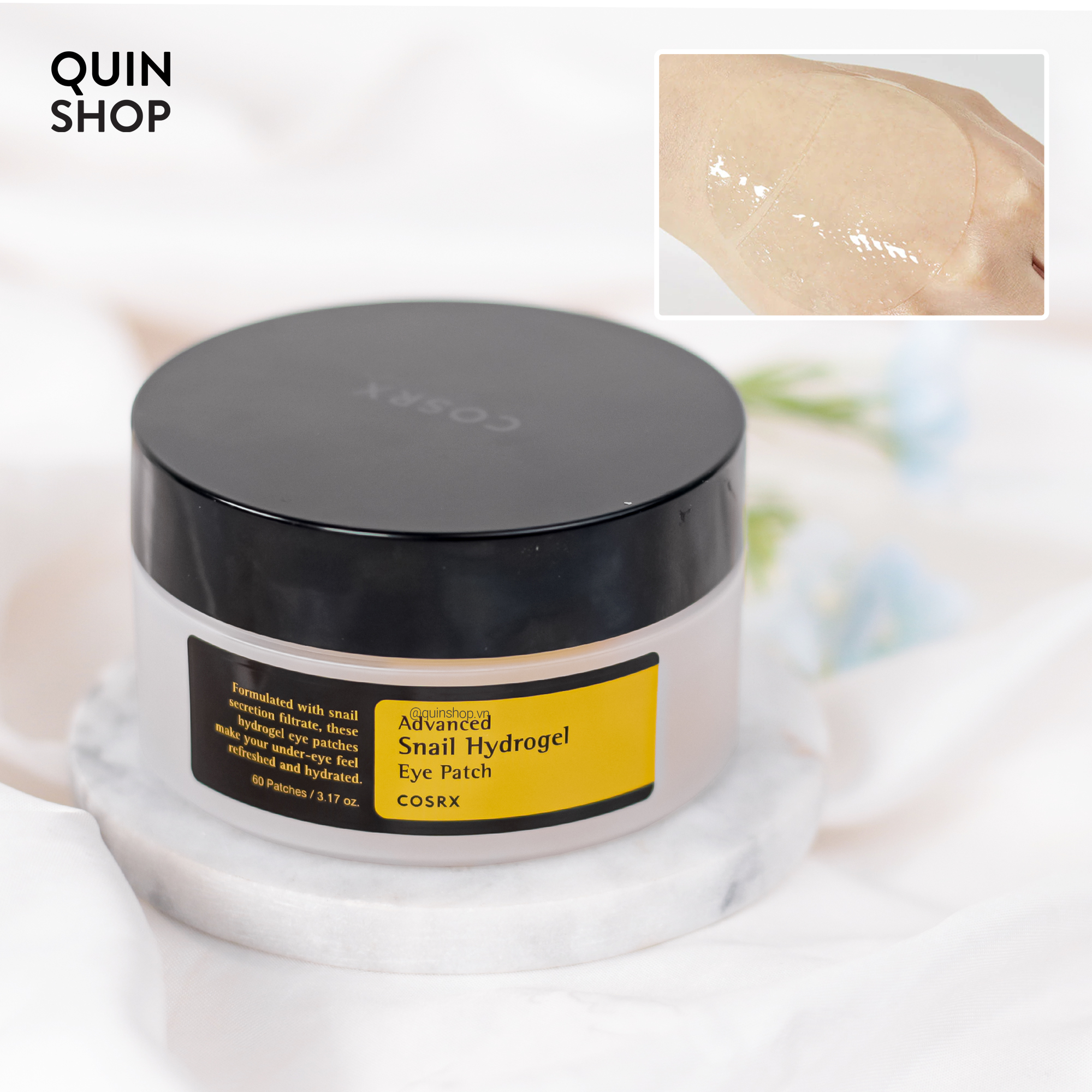 Miếng Dán Mờ Thâm, Giảm Nhăn Mắt Advanced Snail Hydrogel Eye Patch Cosrx