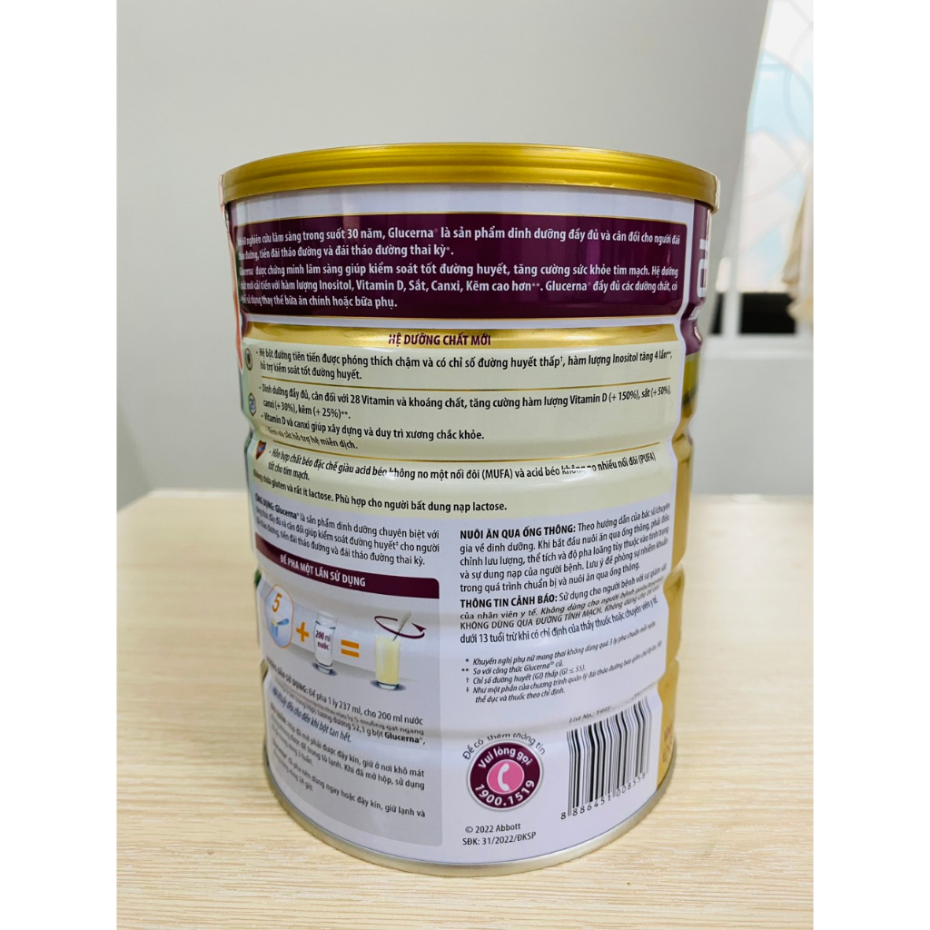 Sữa Glucerna 850gm Dành Cho Người Tiểu Đường, Date mới