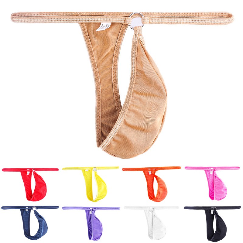 【MOMLOVE】 Breathable T Back Jockstrap Low Rise G String Briefs for Men's Underwear