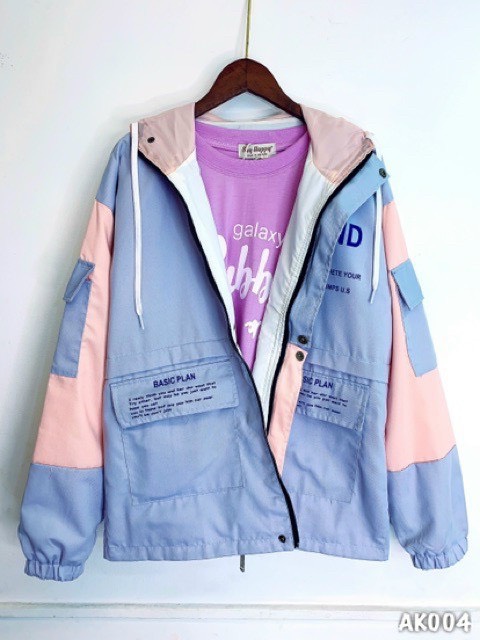 Áo khoác kaki túi hộp nam nữ 2 lớp in WIND dày dặn thời trang