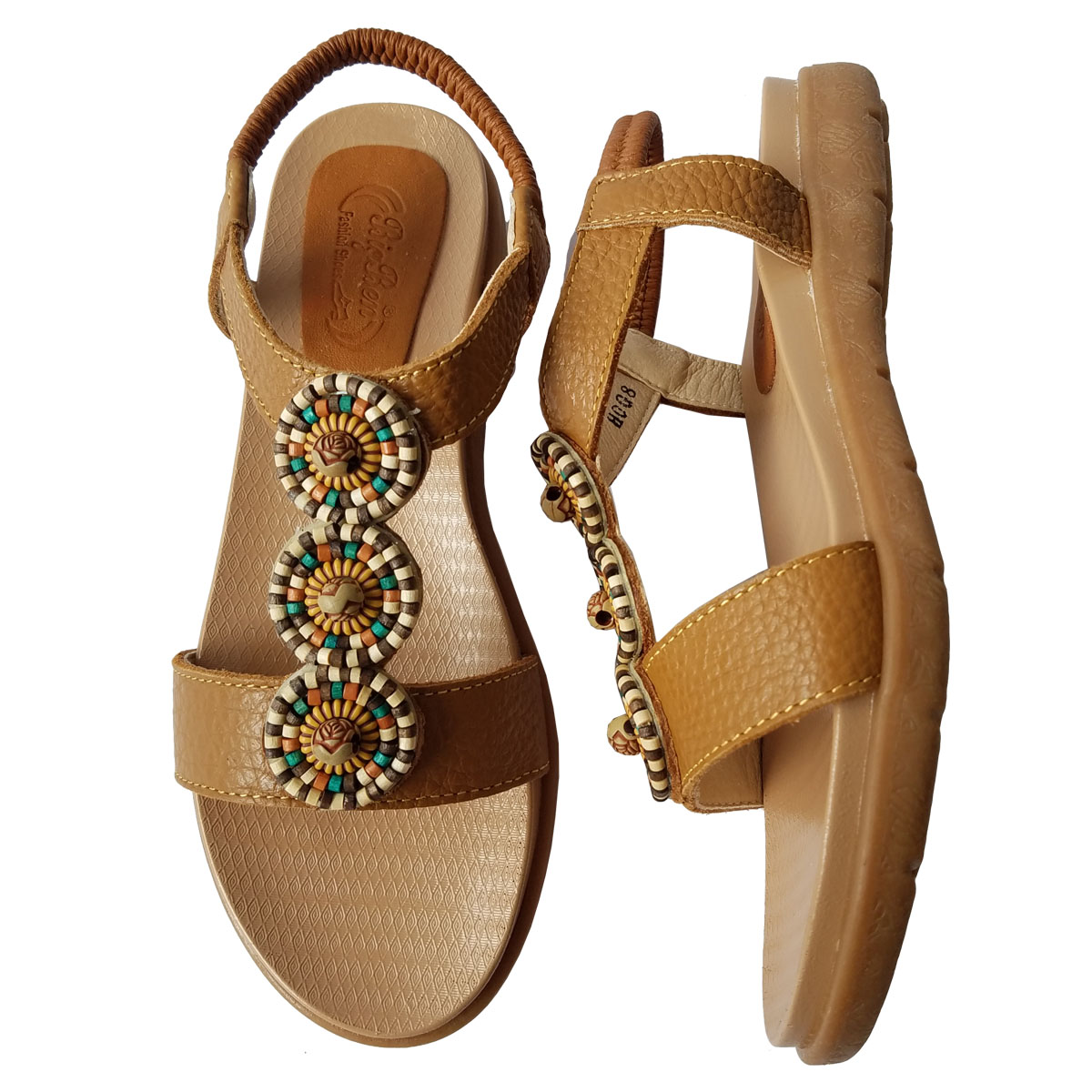Giày sandal nữ da bò thật BIGBEN cao cấp SDN80