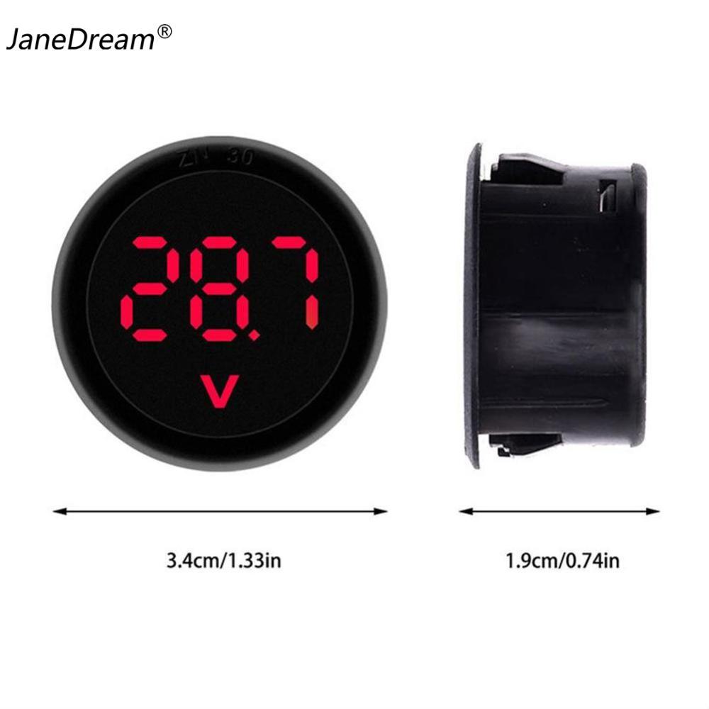 Janedream Màn hình LED kỹ thuật số thông tư hai dây vôn kế dòng điện một chiều Vôn kế kỹ thuật số Đầu hiển thị đảo ngược kết nối bảo vệ DC 4-100V