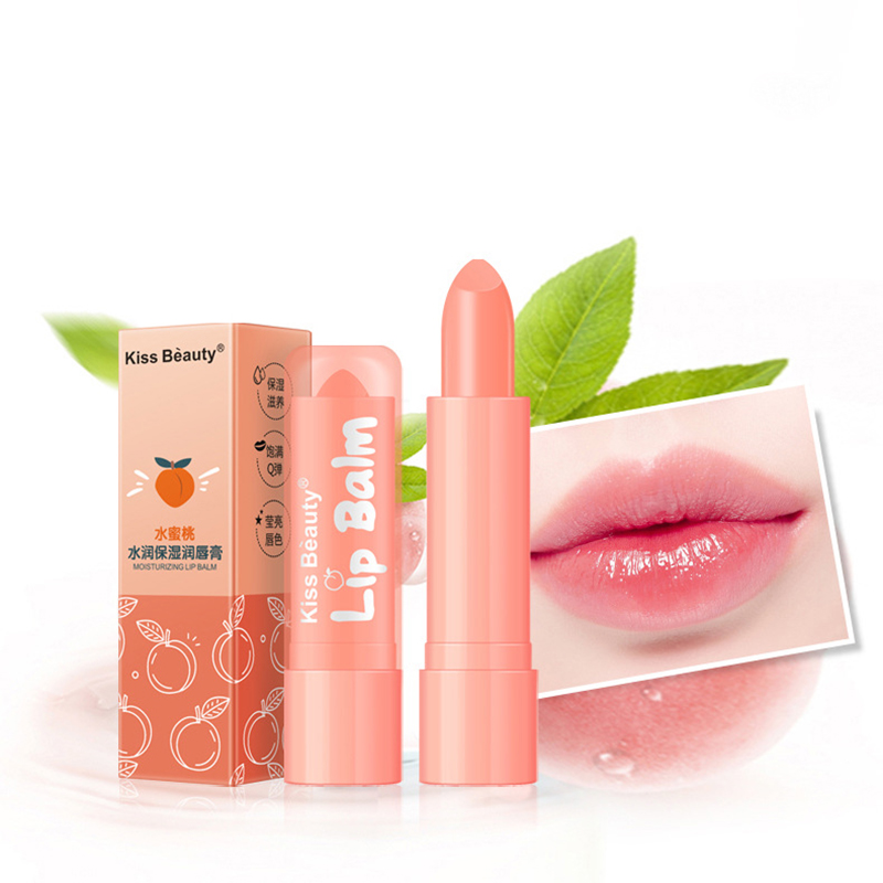 BEAUTYBIGBANG Korean Style Vitality Color Lip Balm Change Lipstick Peach Girl Moisturizing Long Lasting Lip Gloss Makeup Lip Care Repair Cosmetics
