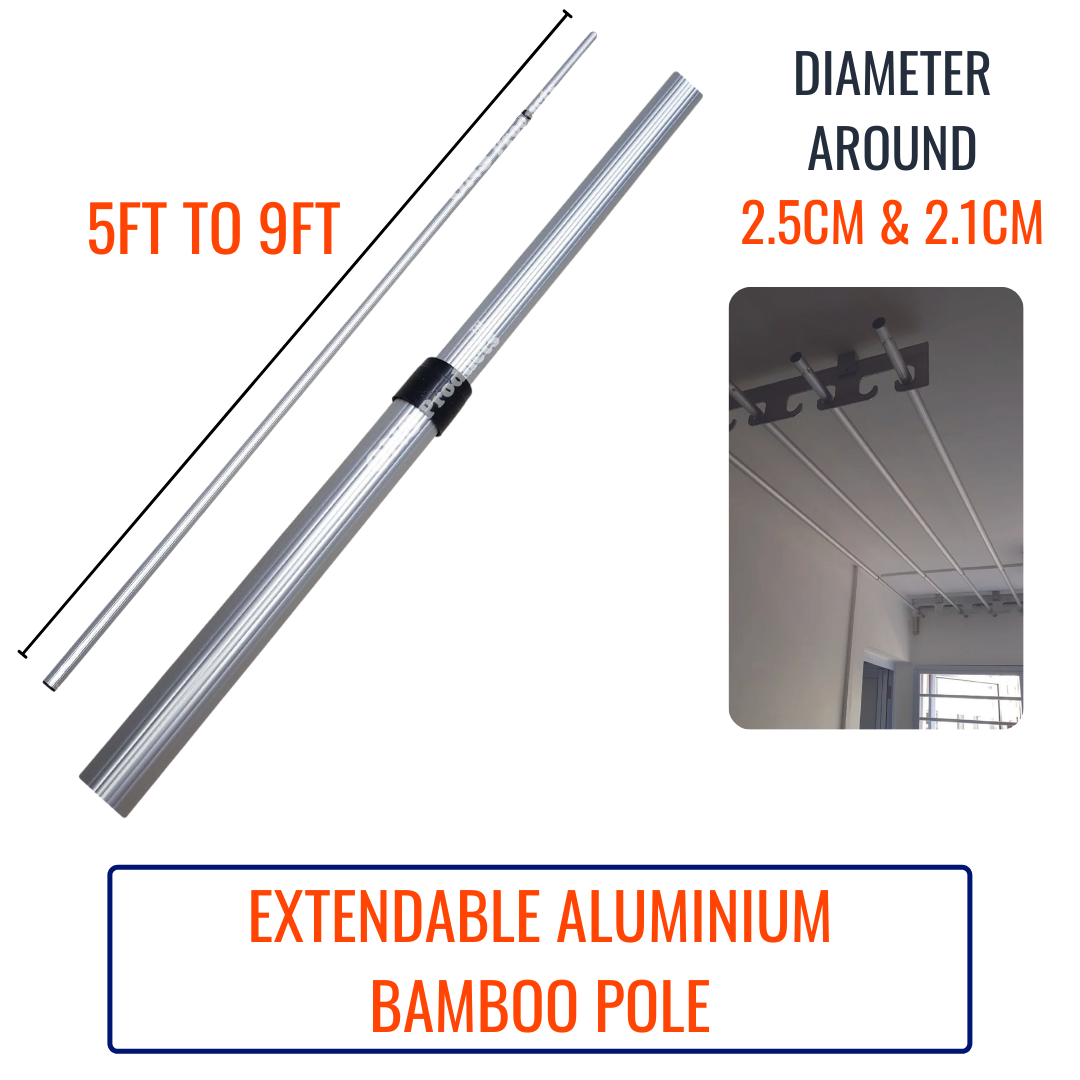 ONS Aluminium Laundry Pole Aluminium Pole Extendable Lazada Singapore