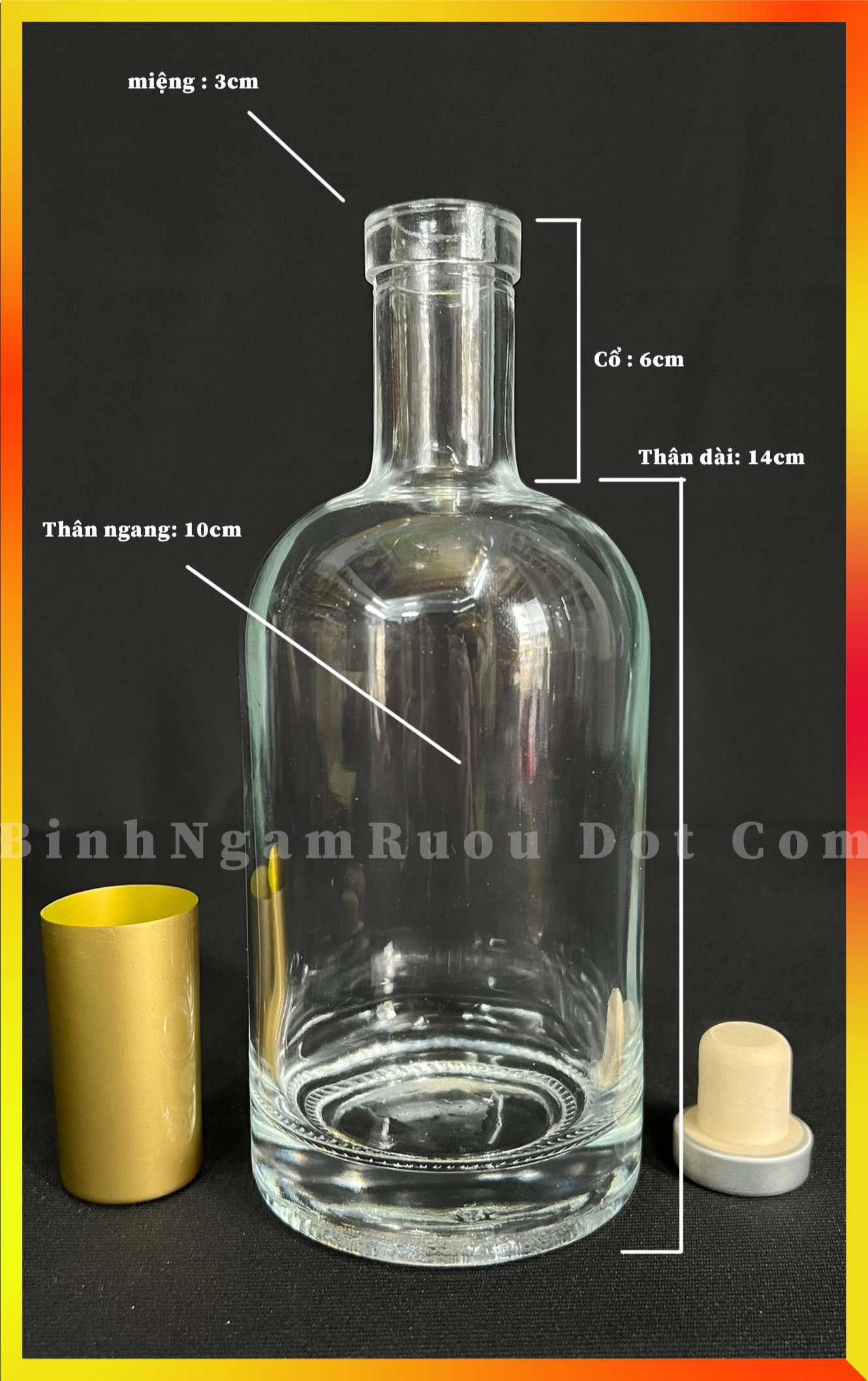 [ HCM ] Chai thủy tinh Voldka 500ml