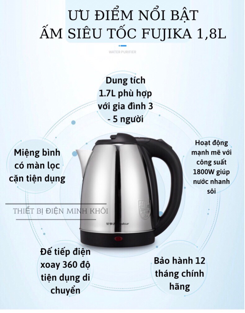 ấm siêu tốc bình siêu tốc Fujika chống bỏng, giữ nhiệt,ấm điện siêu tốc,ấm điện đun nước,bình đun siêu tốc,ấm đun nước siêu tốc, bình đun nước nóng,bình đun siêu tốc,bình đun nước siêu tốc,ấm siêu tốc giá rẻ,bình siêu t