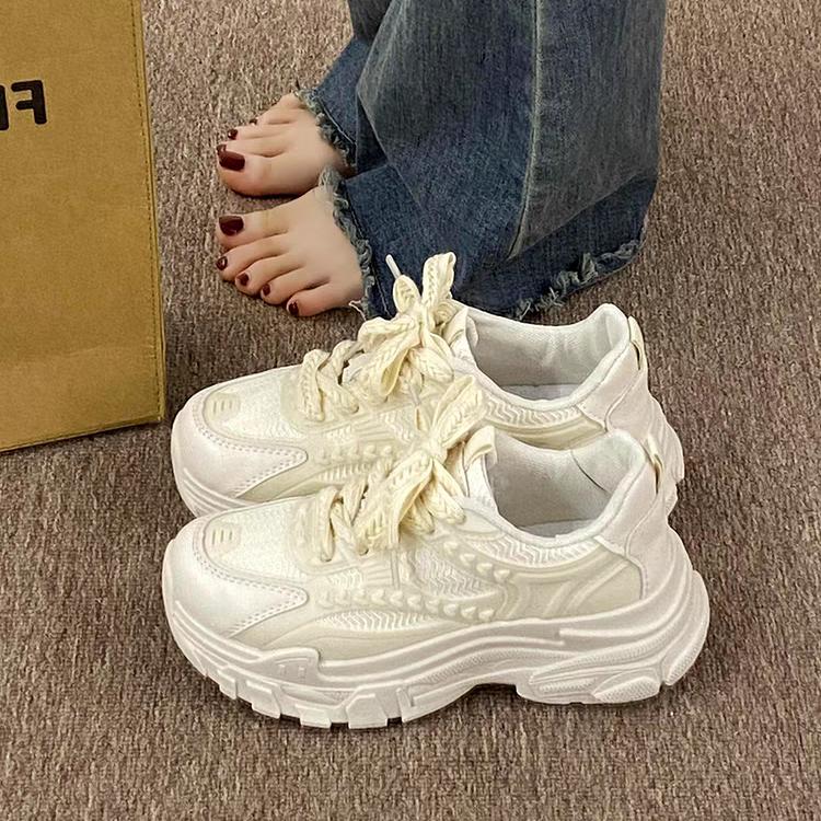 Giày sneaker nữ thể thao lá lúa thời trang mới cá tính hinsien