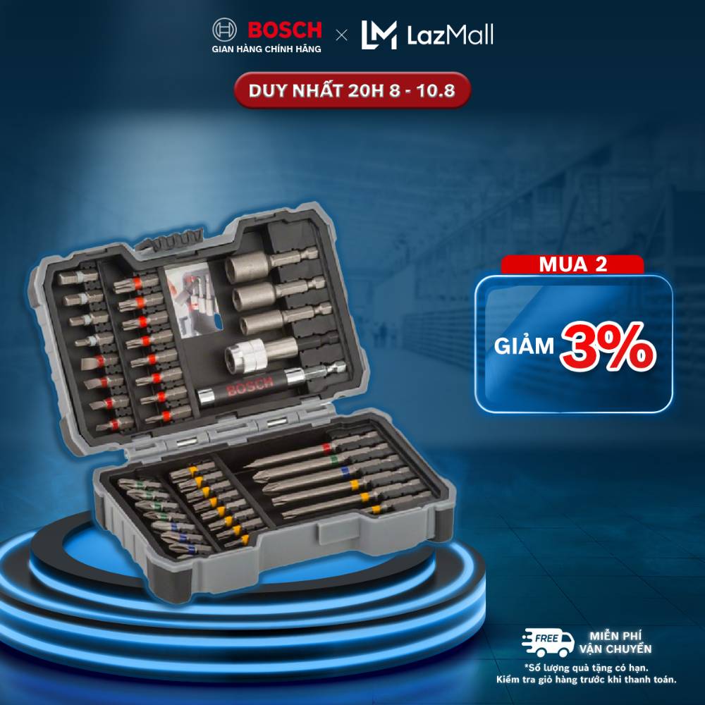 Bộ dụng cụ Bosch 43 món