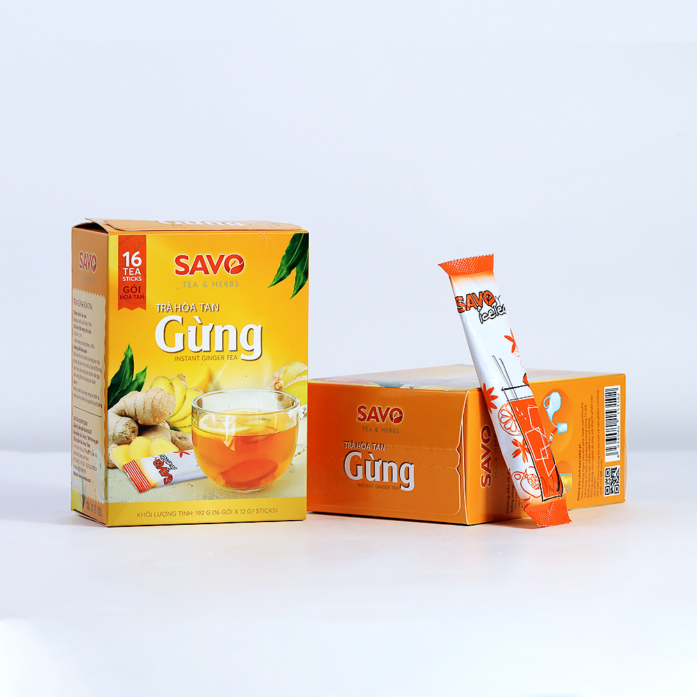 SAVO TRÀ HÒA TAN - VỊ GỪNG (Hộp 16 gói)