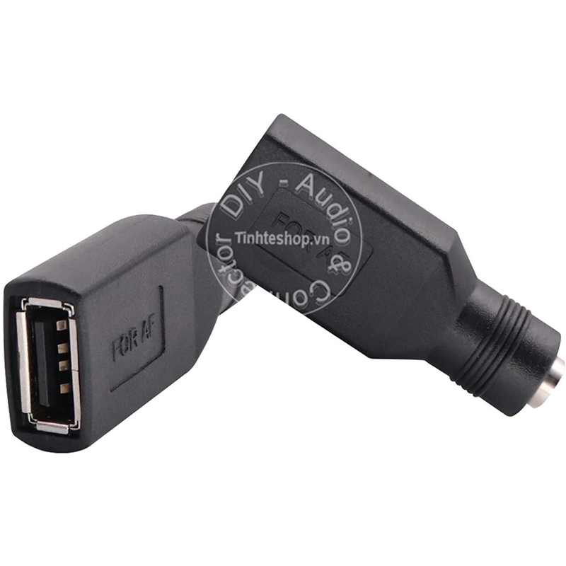 Đầu chuyển nguồn 5.5x2.1mm sang USB cổng cái 1 chiếc - Jack cắm nguồn USB sang 5.5x2.1mm