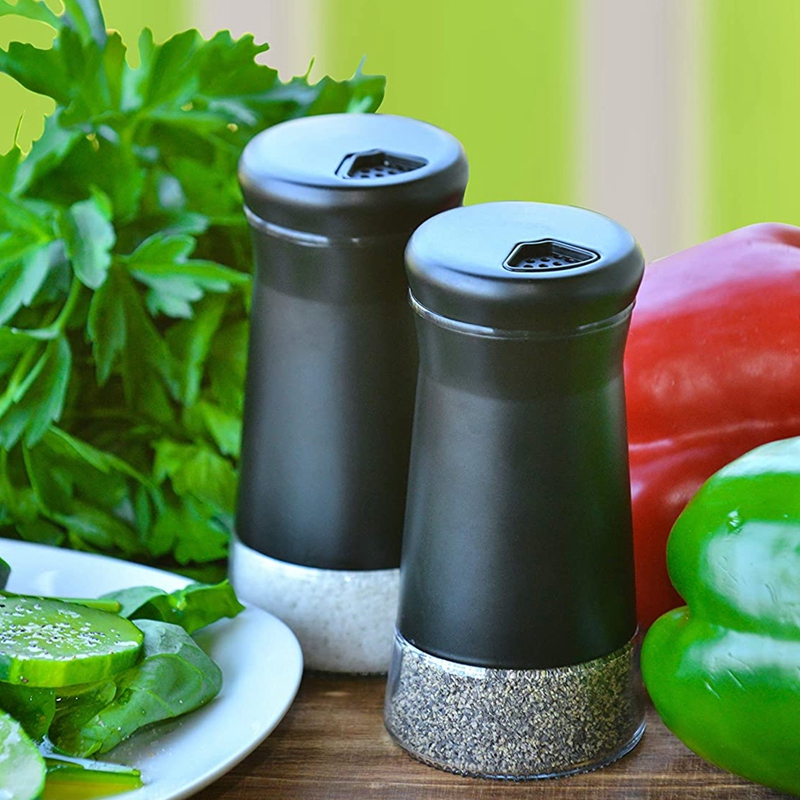 Pepper Shakers with Adjustable Pour Holes Elegant Stainless Steel Salt