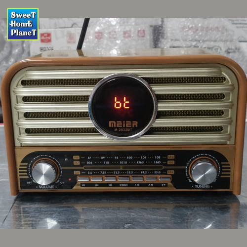 Radio Retro Am Fm Sw Usb Tf Bluetooth Recrgable + Control