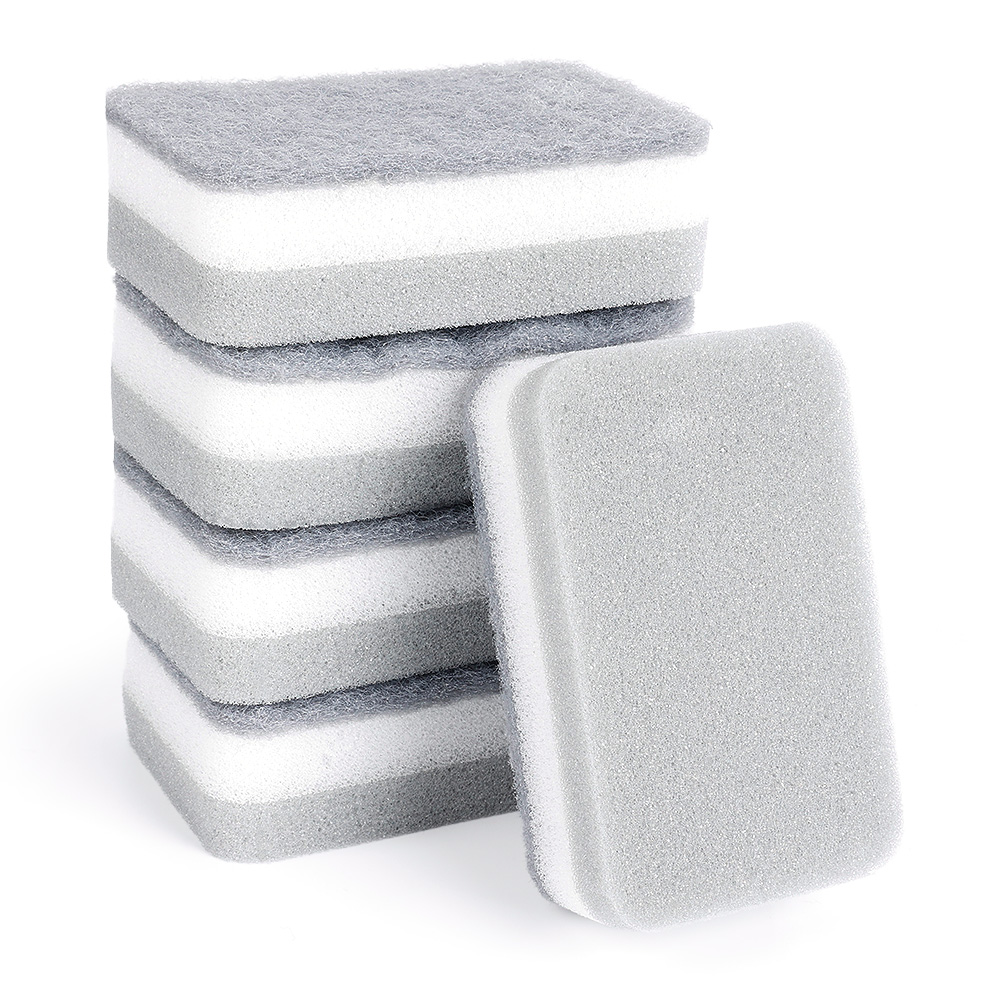 5Pcs Kitchen Scouring Pad Sponge Eraser / Super Absorbent Cleaning Cloth Dishwashing Cleaning Sponge