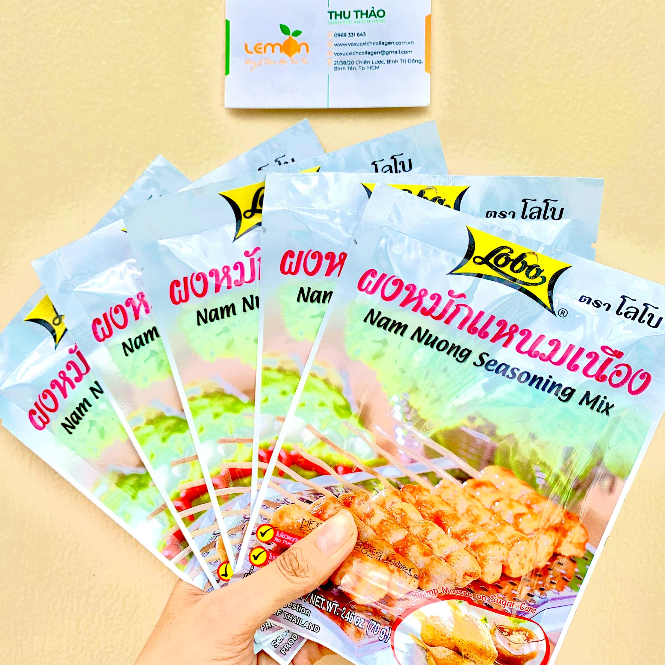 Combo 5 gói bột nem nướng lobo thái lan