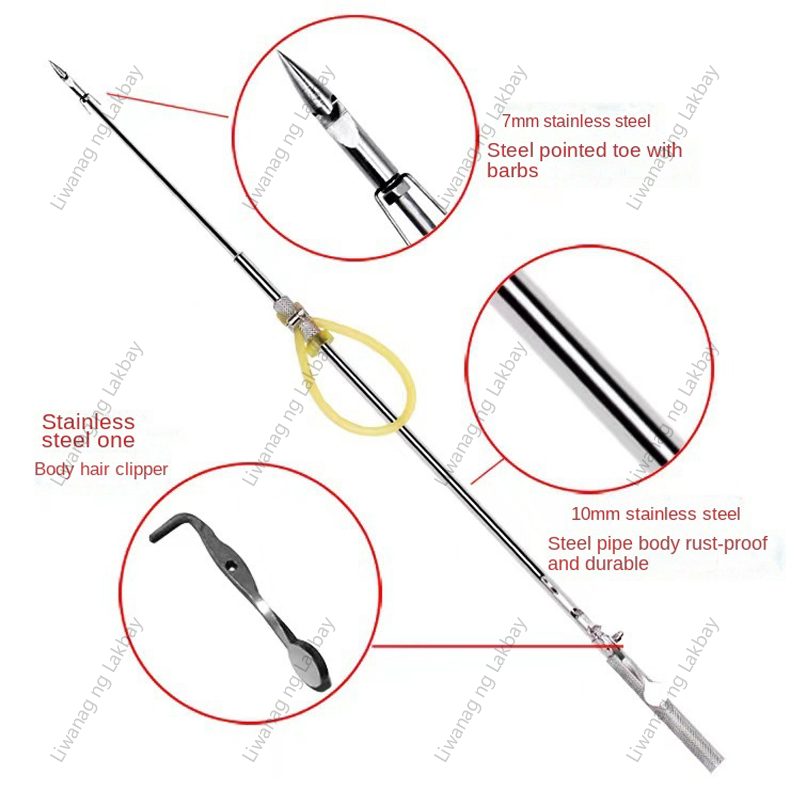 Harpoon For Fishing 4 Sizes Durable Stainless Steel Spear Fishing