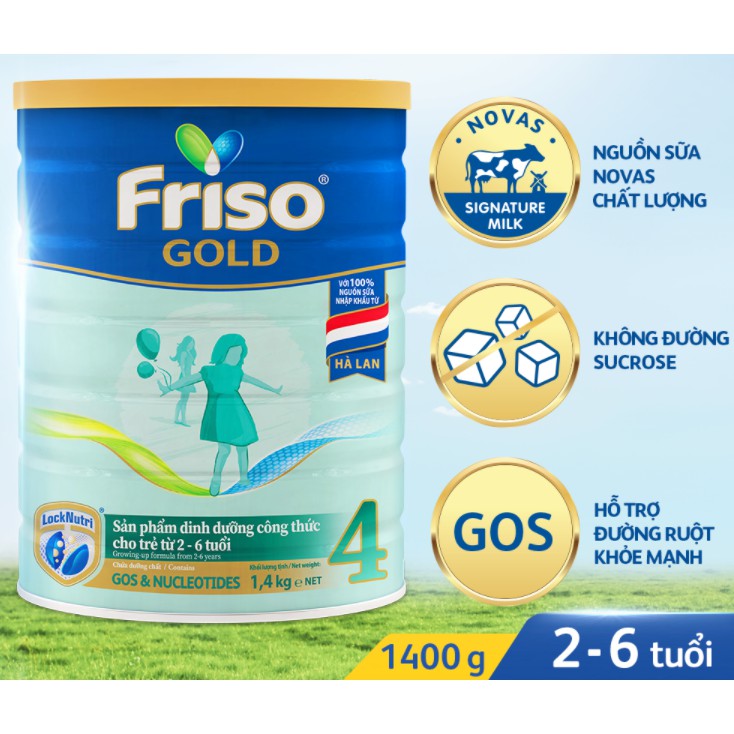 Mẫu MớiSữa Bột Friso Gold 4 Hộp 1400g thumbnail