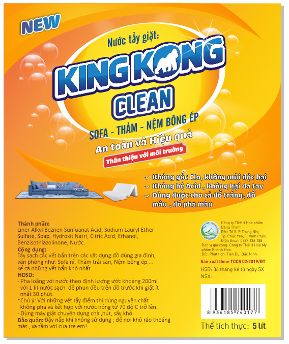 Nước tẩy đa năng KingKong/ 10 Lit