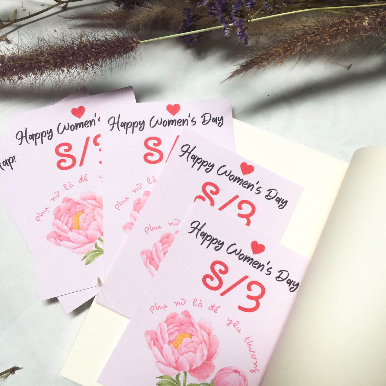 Thiệp Postcard Happy Women's Day 8/3 (7x10cm)