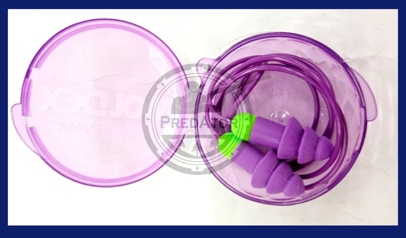 ใหม่!! Ear Plug เอียร์ปลั๊ก อุดหูลดเสียงสีม่วง สามารถใช้ซ้ำ ล้างทำความ