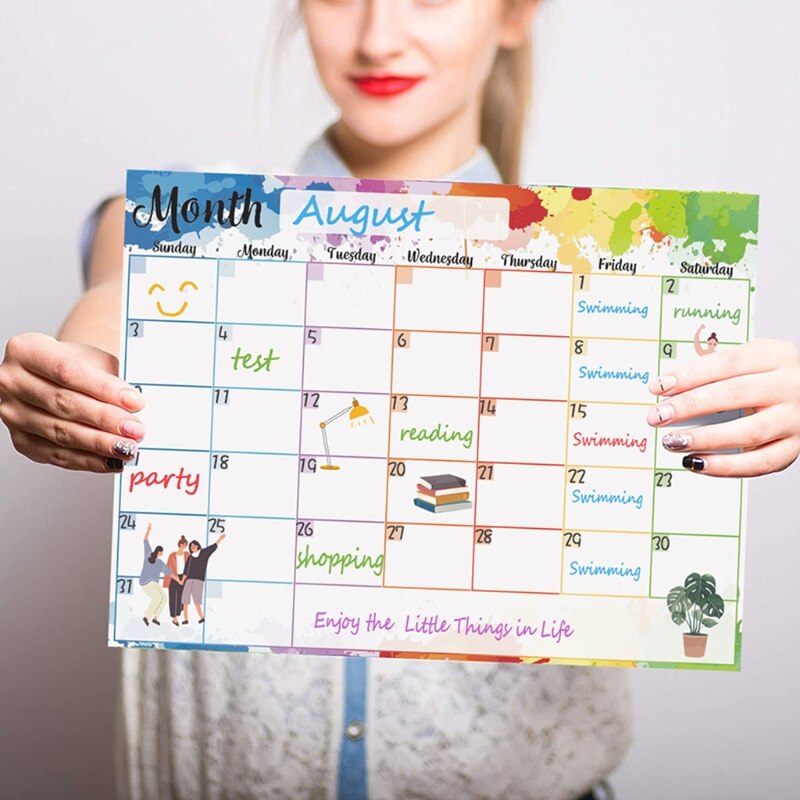 Soft Magnetic Whiteboard For Refrigerator Whiteboard Monthly/ Weekly Plan Calendar Whiteboard For School Office Supplies