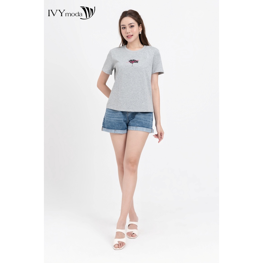 Áo thun in họa tiết IVY moda MS 57M7760