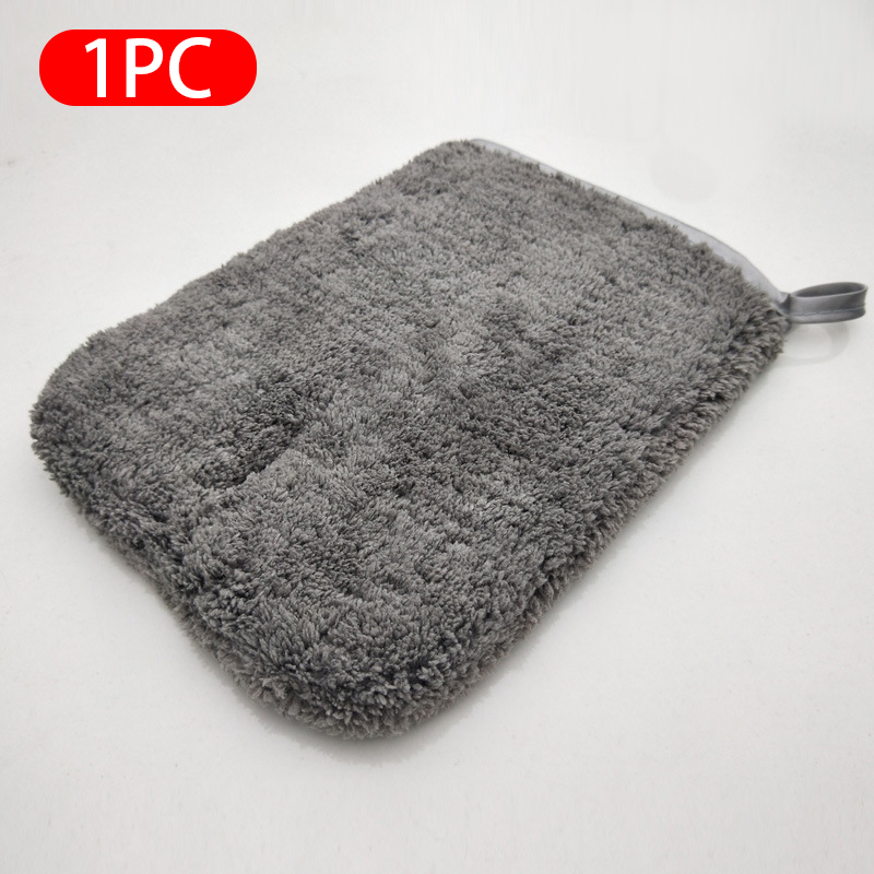 Soft Coral Fleece Car Washing Gloves Clean Window Door Velvet Water Absorption Soft Car Wash Care Furniture Glass Dust Cleaner