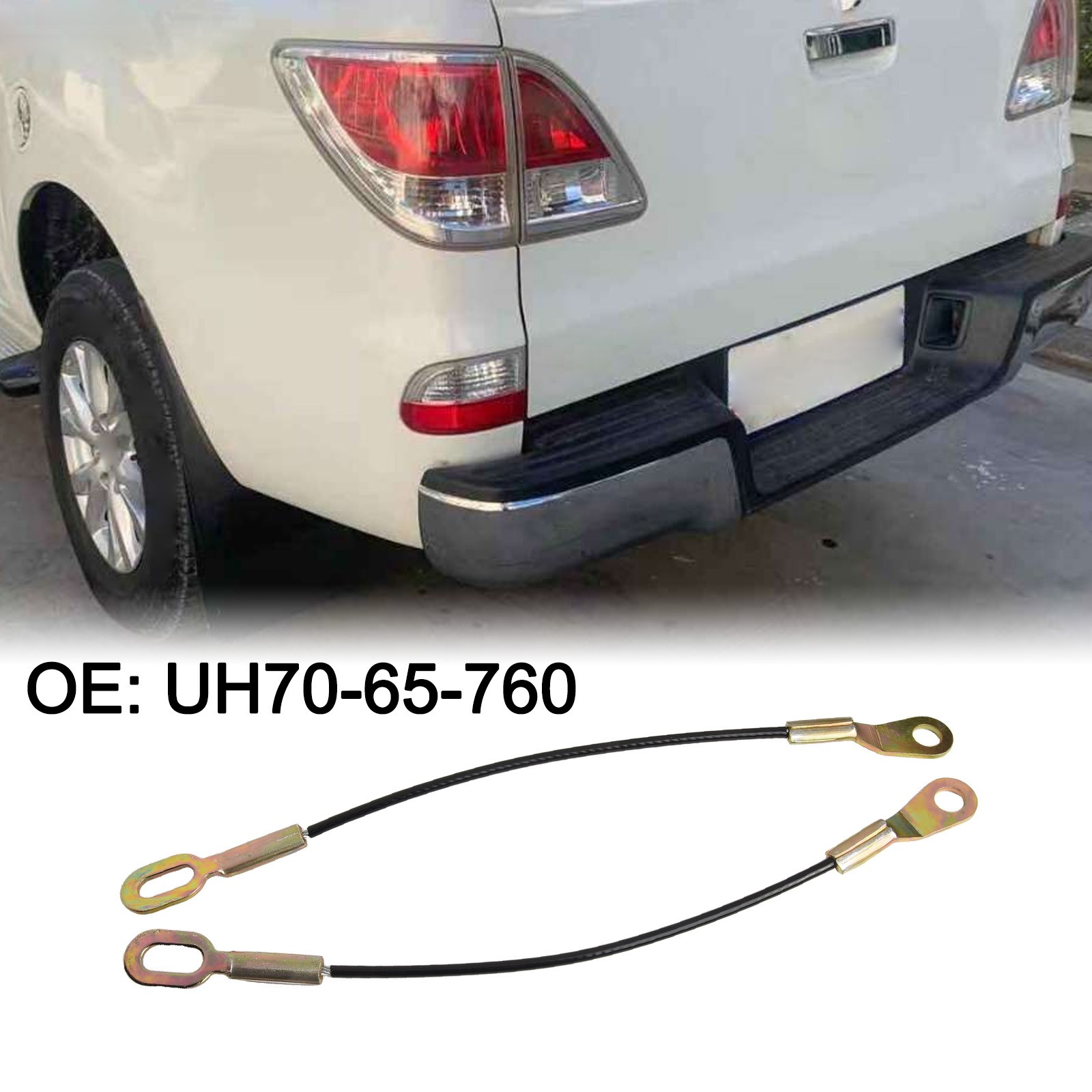 2X For Ford Ranger Mazda 2011-19 Pickup Tailgate Support Strap Cable UH70-65-760