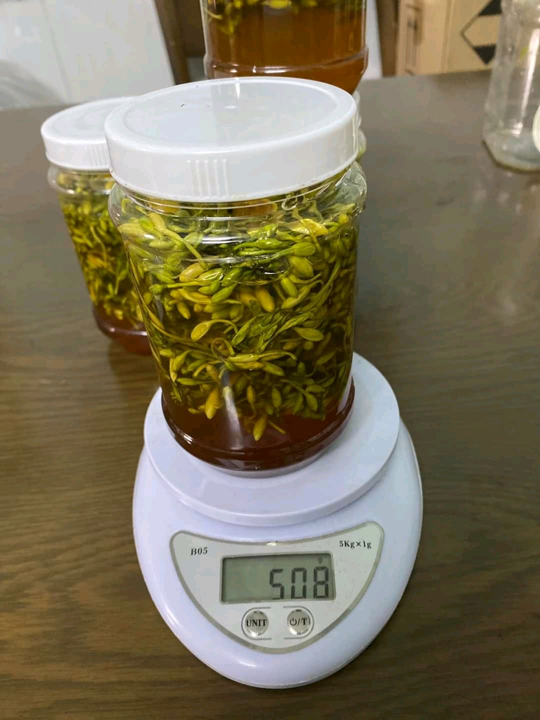 Hoa đu đủ đực ngâm mật ong
