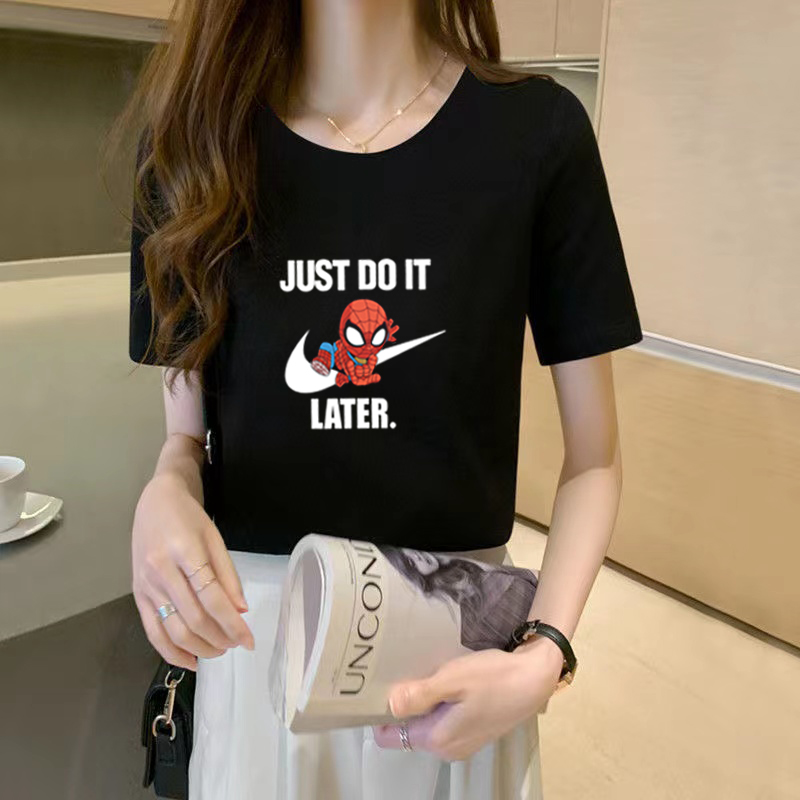 New Fashion Korean Just Do it Spiderman Designs Unisex T-Shirt [ 89 pesos  each ] | Lazada PH
