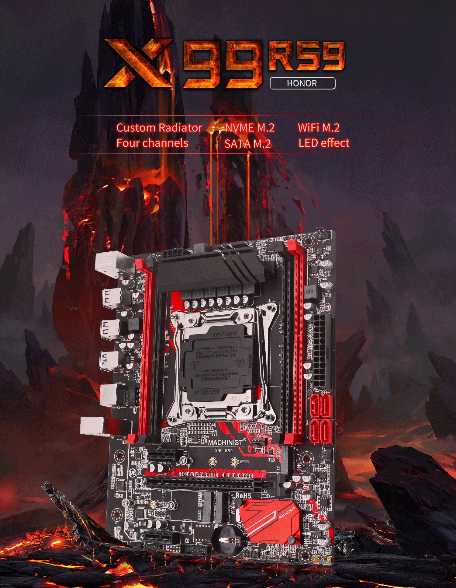 MOTHERBOARD X99 FOR INTEL LGA 2011 V3 / V4. DDR4 MEMORY. Machinist X99