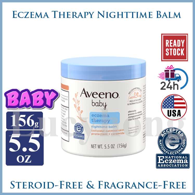 Aveeno Baby Eczema Therapy Moisturizing Cream Nighttime Balm for